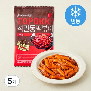 석관동떡볶이 오리지날맛 (냉동), 520g, 5개