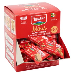 로아커 웨하스 미니스 나폴리타너 디스펜서 50p, 500g, 1개