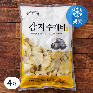 황소식품 감자수제비 (냉동), 1kg, 4개