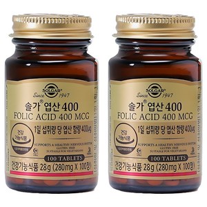 솔가 엽산 400, 100정, 2개