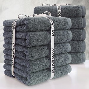코튼클라우드 호텔수건 220g 40수, 미들그레이, 10개