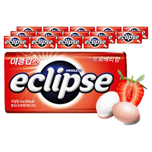 이클립스 스트로베리향 캔디, 34g, 15개