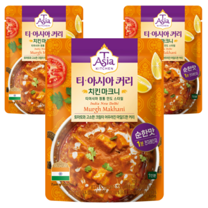 티아시아키친 치킨 마크니 커리, 170g, 3개