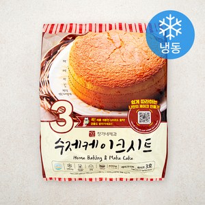 장가네제과 수제 화이트 케이크시트 3호 (냉동), 400g, 1개