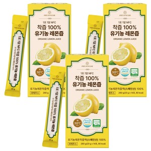 파이토메이드 1포 1알 NFC 착즙 유기농 레몬즙 14p, 280g, 3개