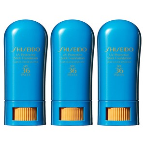 시세이도 UV 프로텍티브 스틱 파운데이션 SPF36 PA+++ 9g, 페어 아이보리, 3개