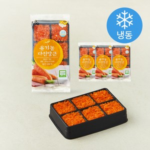 우리땅 웰팜넷 유기가공식품 인증 다진당근 (냉동), 100g, 4개