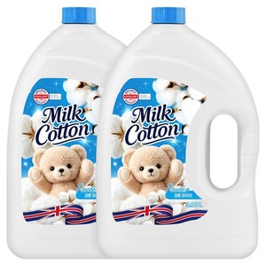 MiLKCotton 섬유유연제 파우더 코튼 파우더향 본품, 3.06L, 2개