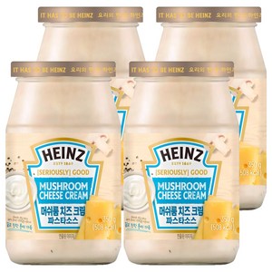 하인즈 머쉬룸 치즈 크림 파스타 소스, 350g, 4개