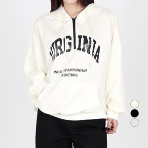 닷이프 여성용 레터링 집업 후드 티셔츠