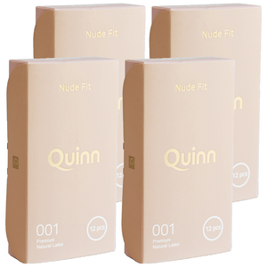 Quinn 001 누드핏 무꼭지형 콘돔, 12개입, 4개