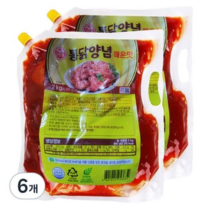 오뚜기 통닭양념 매운맛, 2kg, 6개