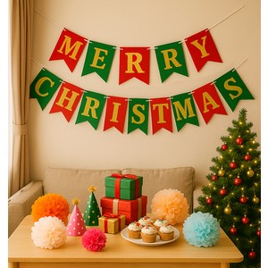 파티쇼 메탈 크리스마스 가랜드 2p