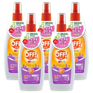 OFF 미스트액 모기기피제, 177ml, 5개