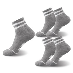 크로커다일 남성용 중목 스포츠 테니스 쿠션 양말 CD308, 250~280mm, 그레이, 5개