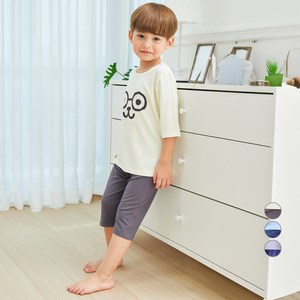 롤리트리 아동용 레이온 스판 찰랑 포인트 7부 실내복 상하의 세트