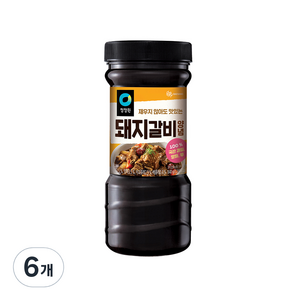 청정원 돼지갈비 양념장, 840g, 6개