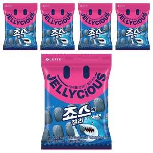 롯데웰푸드 젤리셔스 죠스바 젤리, 70g, 5개