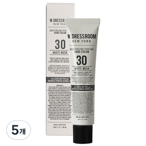 더블유드레스룸 퍼퓸 핸드크림 30 화이트머스크, 5개, 50ml