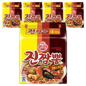 오뚜기 진짬뽕 130g, 20개, (4개입 X 5팩)