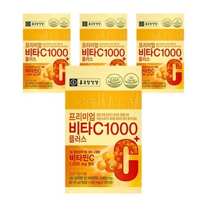 종근당건강 프리미엄 비타C 1000플러스, 100정, 4개