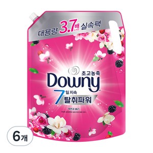 다우니 탈취파워 목련과베리 초고농축 섬유유연제 리필, 2.6L, 6개