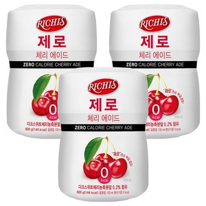 리치스 제로 체리 에이드 분말, 600g, 3개