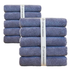 코튼하모니 호텔수건 200g 40수 코마사, 스틸블루, 10개