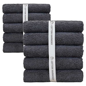 코튼하모니 호텔수건 200g 40수 코마사, 오닉스그레이, 10개
