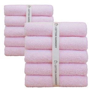 코튼하모니 호텔수건 200g 40수 코마사, 캔디핑크, 10개