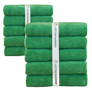 코튼하모니 호텔수건 200g 40수 코마사, 포레스트그린, 10개