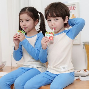 보누맘 아동용 나그랑 기모 골지 실내복 상하세트