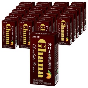 가나 초콜렛 드링크, 190ml, 24개