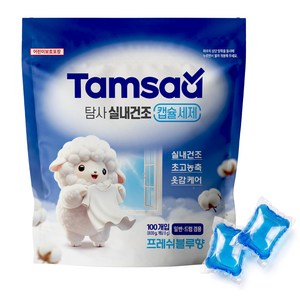 탐사 초고농축 실내건조 캡슐세제 비누향, 100개입, 1개