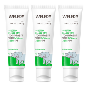 벨레다 1450 고불소 어린이 치약 스피아민트향, 50g, 3개