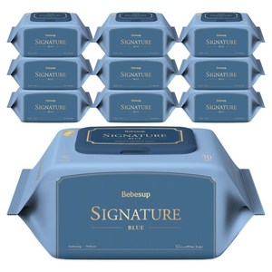 베베숲 시그니처 블루 유아물티슈 캡형