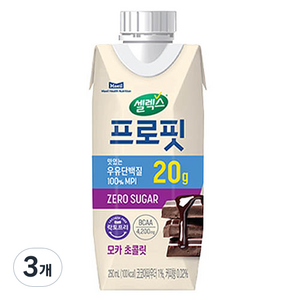 셀렉스 프로핏 우유단백질 모카 초콜릿, 250ml, 3개