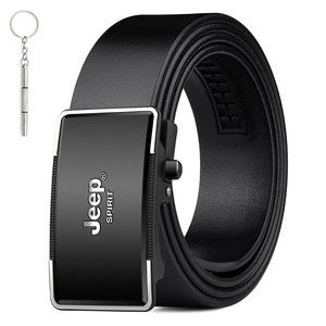 지프스피릿 남성용 캐주얼 천연 소가죽 벨트 + 케이스 + 다용도 드라이버 세트
