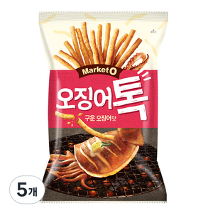 오리온 오징어톡 구운오징어맛, 136g, 5개