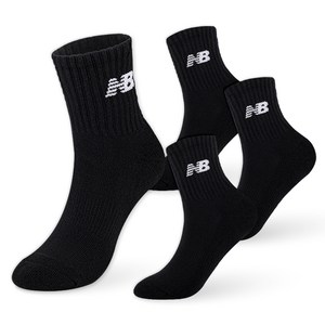 뉴발란스 스탠다드 쿠션 중목 양말 4팩 세트 NBCSDMDS