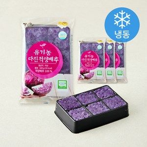 우리땅 유기농 인증 다진적 양배추 (냉동), 100g, 4팩