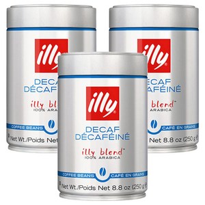 일리 디카페인 원두, 홀빈(분쇄안함), 250g, 3개