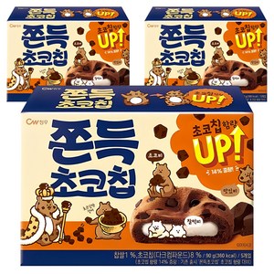 청우식품 쫀득 초코칩, 90g, 3개