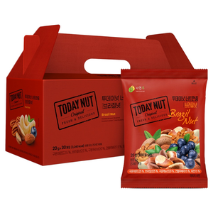 투데이넛 너트한줌 브라질넛 견과 선물세트 30개입, 600g, 1개
