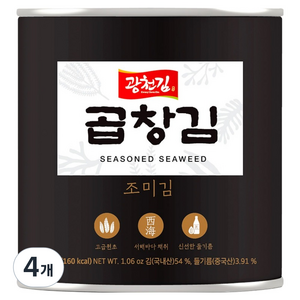 광천김 곱창 캔김, 30g, 4개