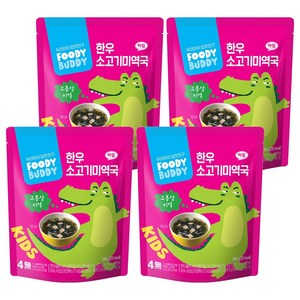 푸디버디 유아용 한우 국, 180g, 4개