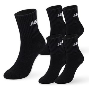 뉴발란스 스탠다드 중목 양말 5팩 NBDSDMDL