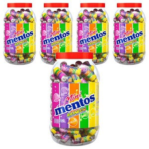멘토스 미니 뉴레인보우 츄잉캔디, 1kg, 5개
