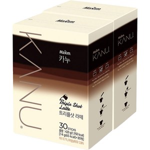 카누 트리플샷 라떼 커피믹스, 14g, 30개입, 2개