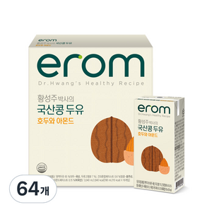 이롬 황성주 박사의 두유 호두 아몬드, 190ml, 64개